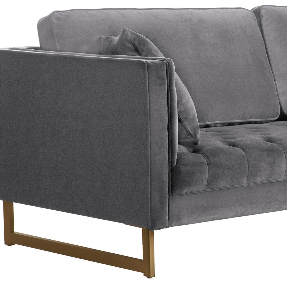 Maklaine Modern Lenox Velvet Modern Sofa Lenox - Imagen 4