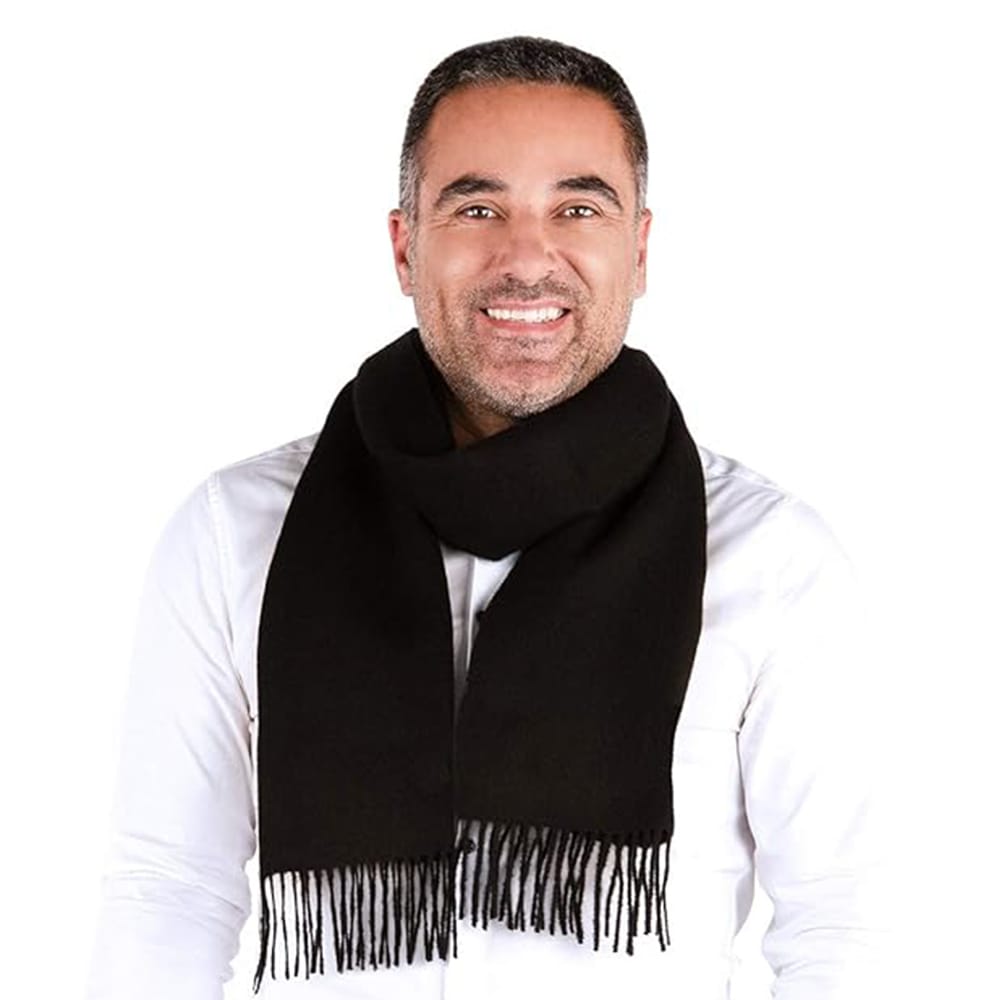 Dunhill Men's Luxury Silk Micro Texture Evening Scarf - Imagen 3