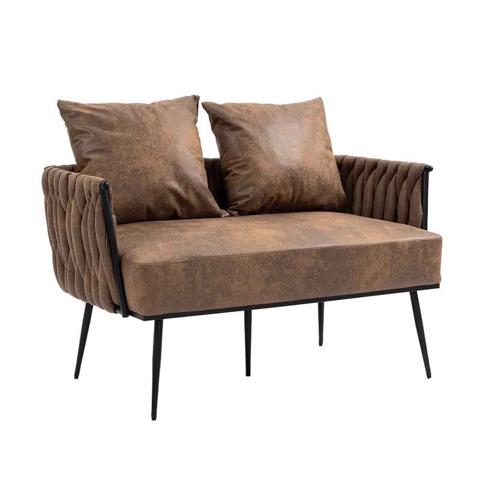 Modern Loveseat Sofa Chair, Upholstered Accent - Imagen 2
