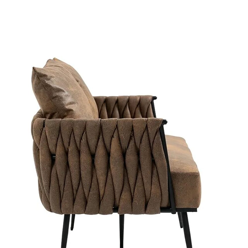 Modern Loveseat Sofa Chair, Upholstered Accent - Imagen 4